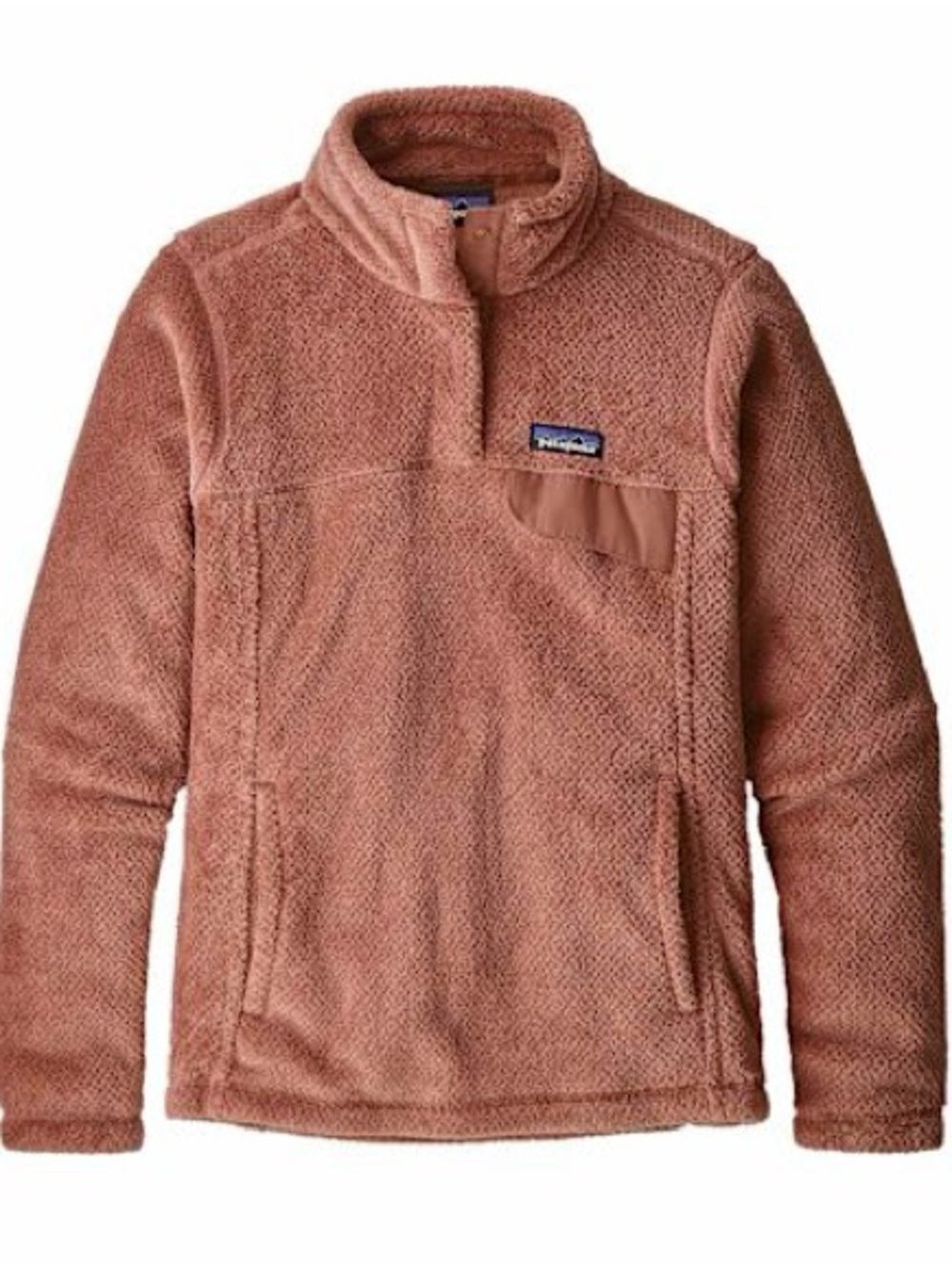 Patagonia Sherpa Pullover in Dusty Rose Re-Tool Snap-T